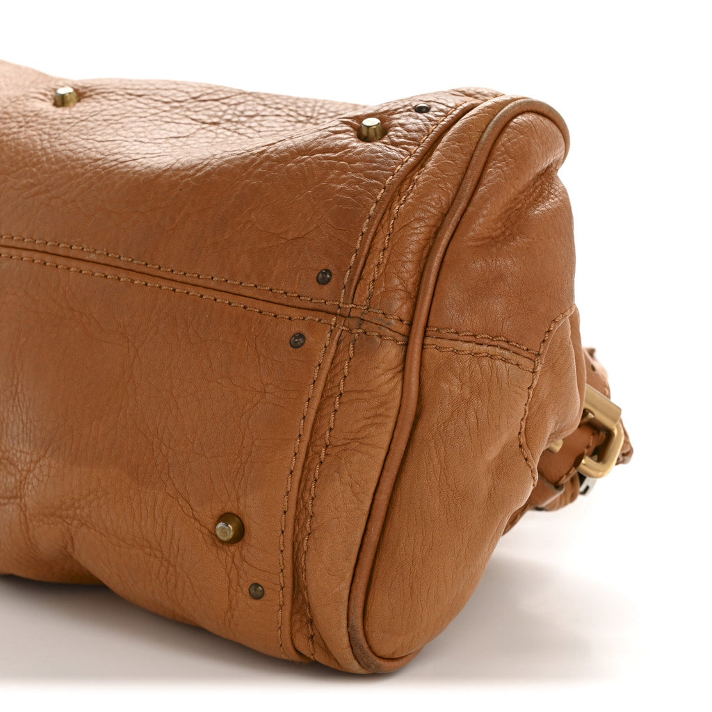 Calfskin Medium Paddington Satchel Tan