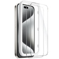 SAHARA - ZeroDamage Ultra-Strong Tempered Glass Screen Protector (2-Pack) - iPhone 15 Pro Max