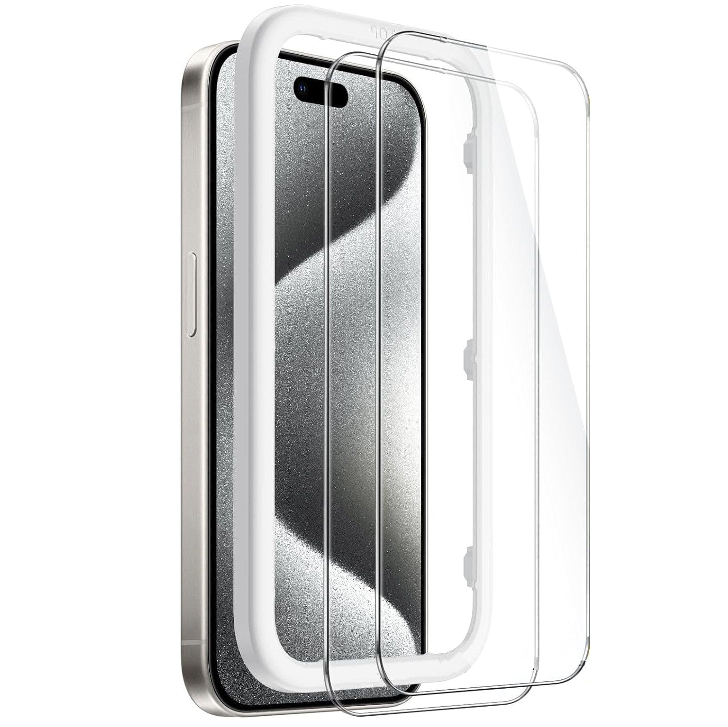 SAHARA - ZeroDamage Ultra-Strong Tempered Glass Screen Protector (2-Pack) - iPhone 15 Pro Max