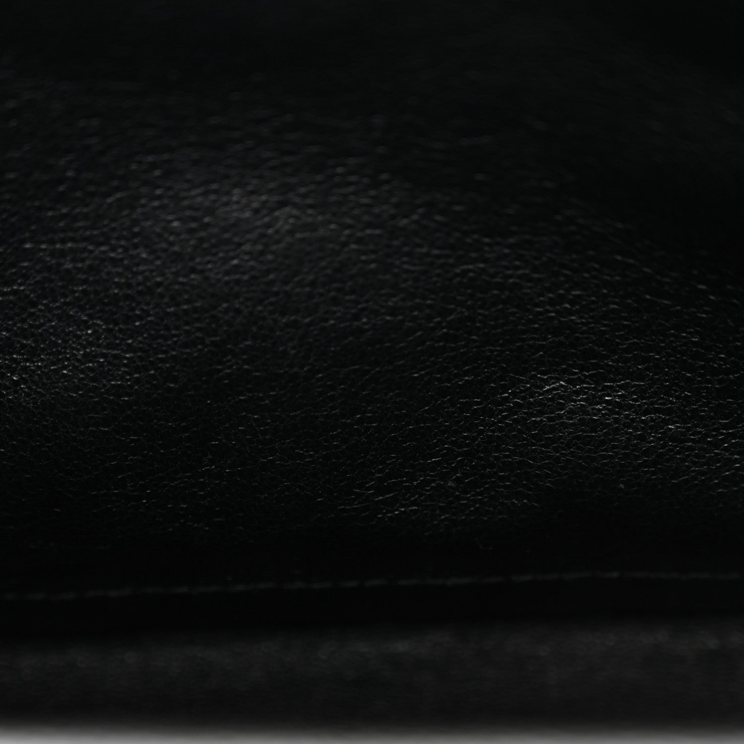 Grain De Poudre Matelasse Chevron Monogram Chain Wallet  Black