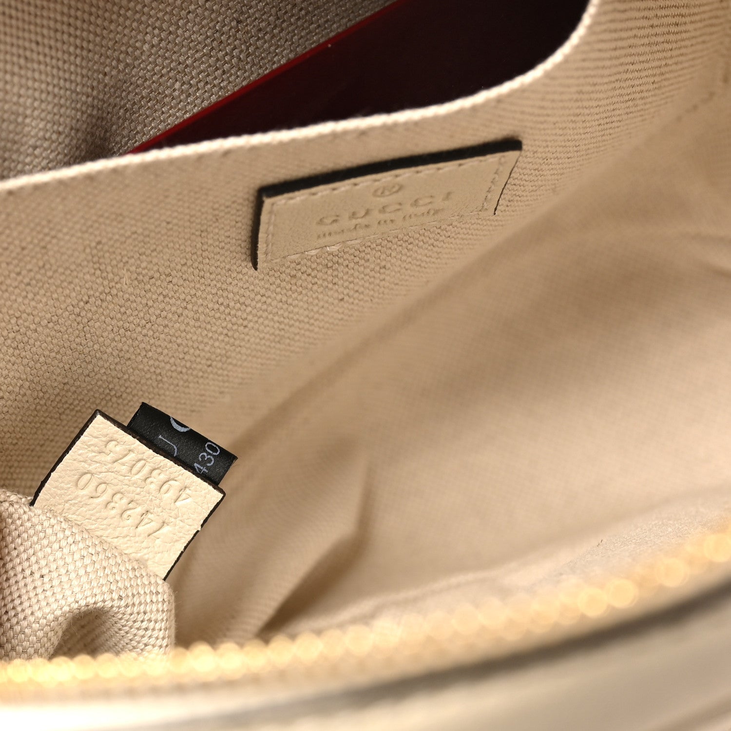Sakai Be Green Calfskin Diagonal Stitched Small Blondie Shoulder Bag Mystic White