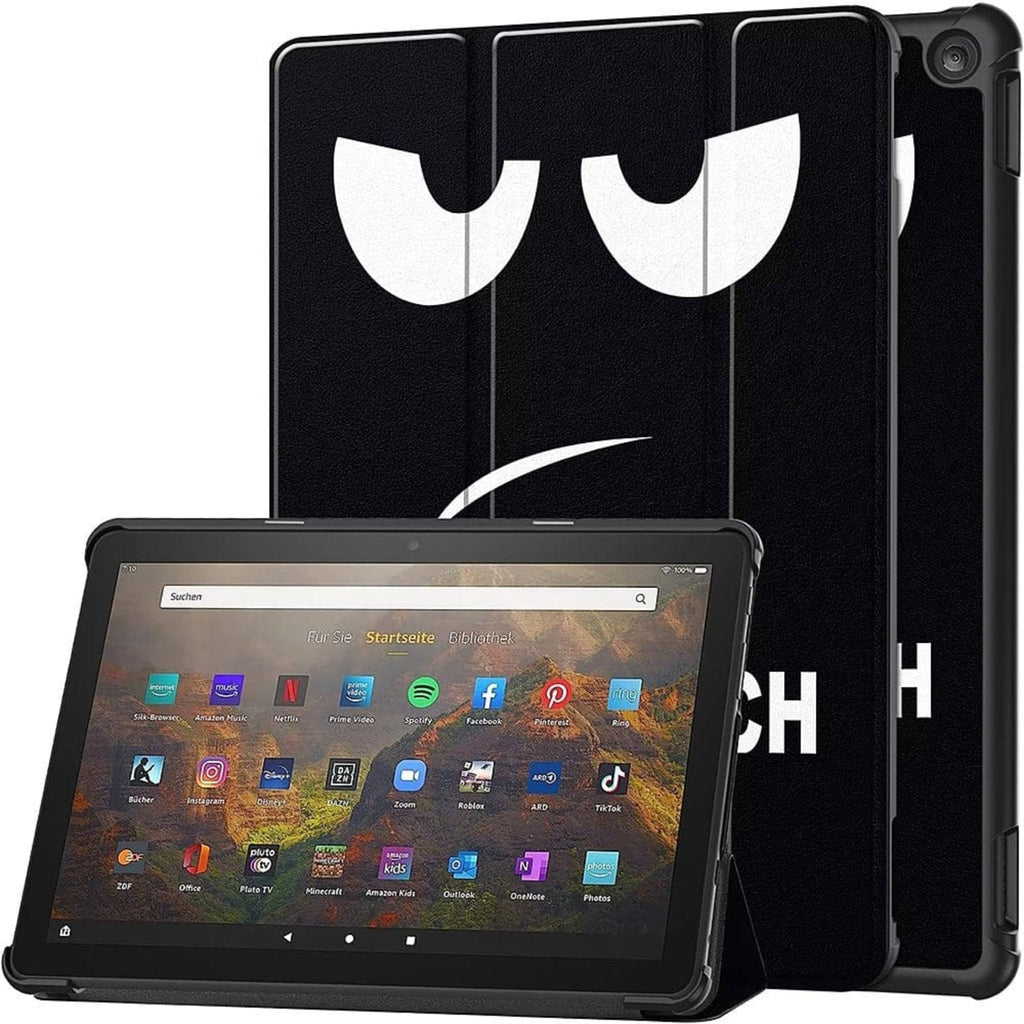 SAHARA - Tri-Fold Folio Case for Amazon Fire HD 10 (2023) - Black