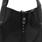 Calfskin Go Large Shoulder Bag Black