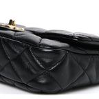 Lambskin Quilted Small Funky Town Flap Black