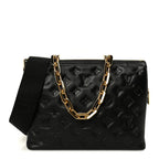 Lambskin Embossed Monogram Coussin PM Black