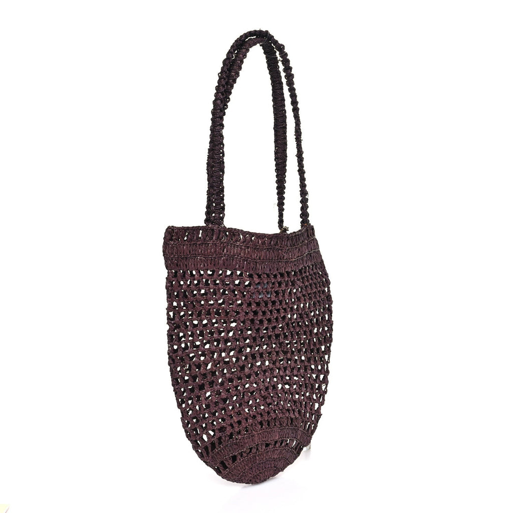 Raffia Small Summer Banana Tote Kohl Brown