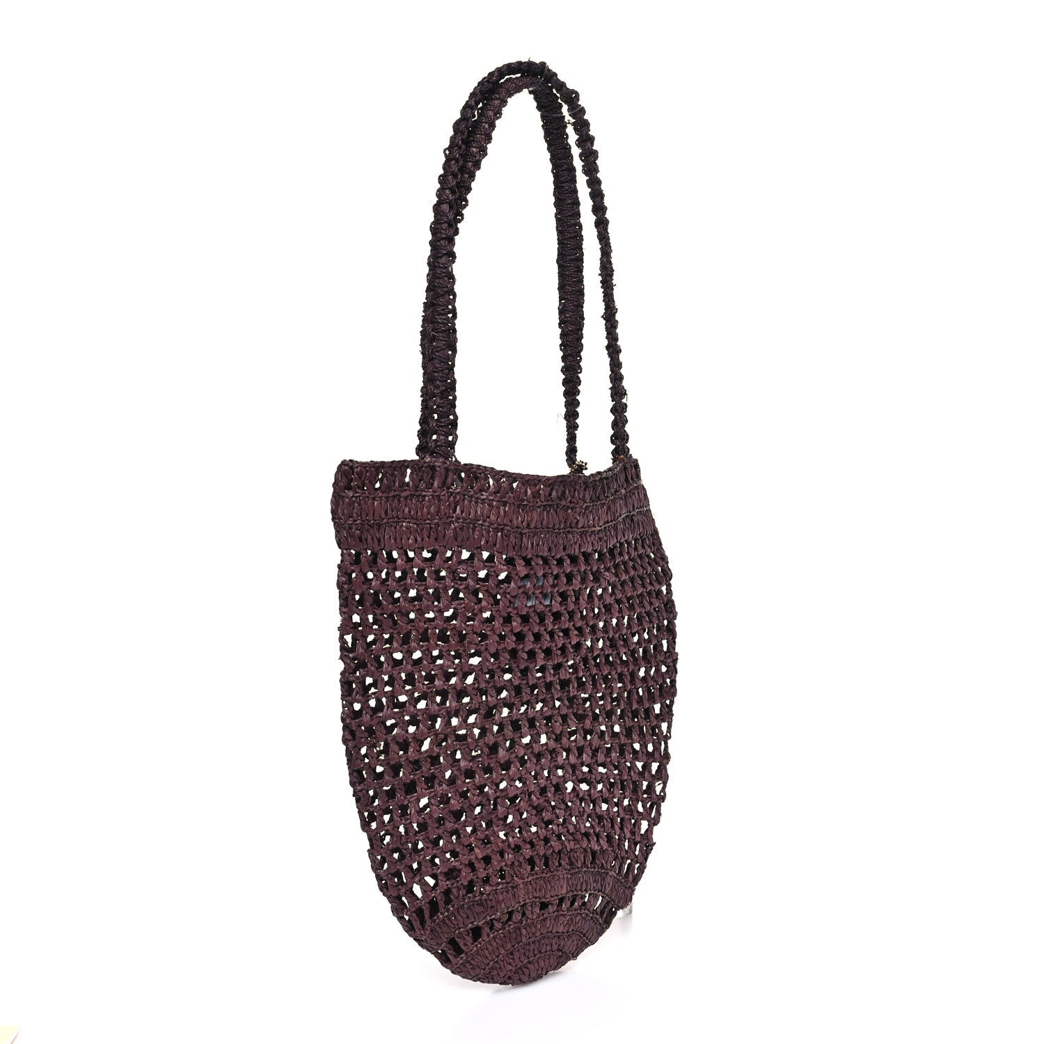 Raffia Small Summer Banana Tote Kohl Brown