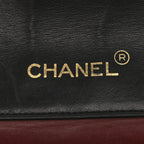 Lambskin Quilted Half Moon Flap Black
