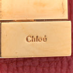 Grained Calfskin Lambskin Bi-Color Drew Shoulder Bag Red