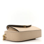 Calfskin GG Super Mini Debossed Chain Wallet Light Beige