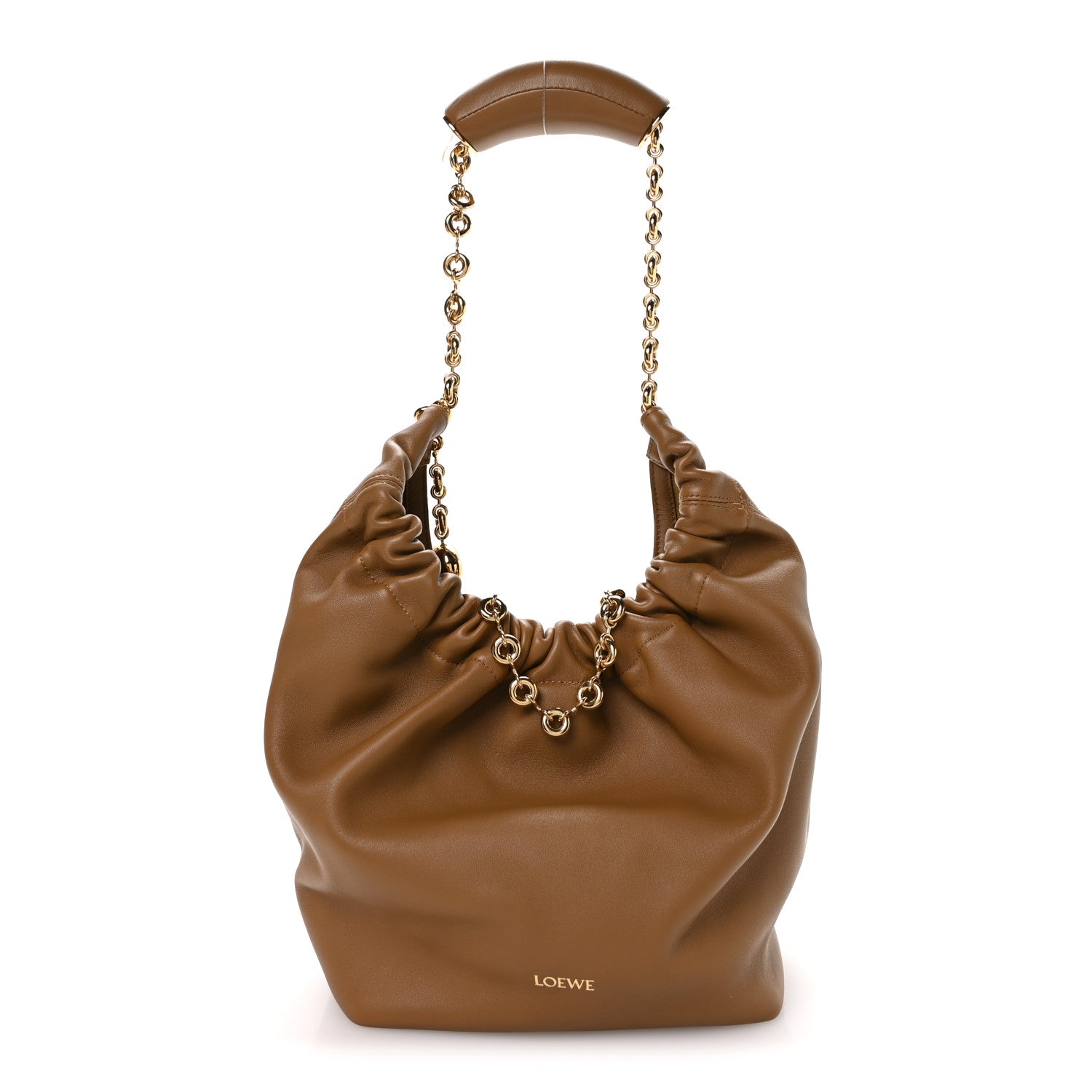 Nappa Small Squeeze Bag Oak