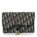 Oblique Saddle Chain Pouch Blue