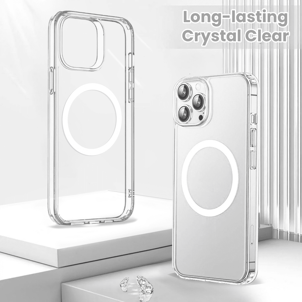 Entronix Bundle Compatible with iPhone 15 Pro - [Magnetic] Clear Case, 2 Clear Screen Protectors & 2 Camera Lens Protectors