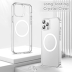 Entronix Bundle Compatible with iPhone 15 Pro - [Magnetic] Clear Case, 2 Clear Screen Protectors & 2 Camera Lens Protectors