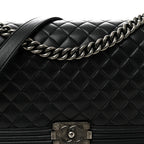 Caviar Quilted New Medium Boy Flap Black