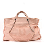 Canvas Large Double Face Shopping Tote Light Pink