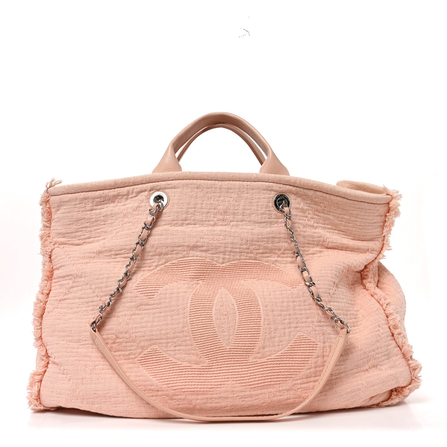 Canvas Large Double Face Shopping Tote Light Pink