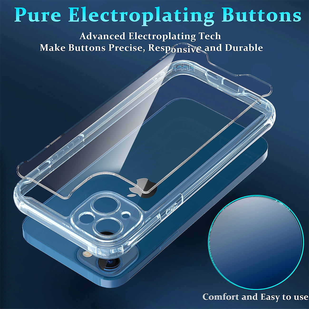 Reiko High Quality 2X Clean Pc And Tpu Bumper Case In Clear For Apple Iphone 14 Plus