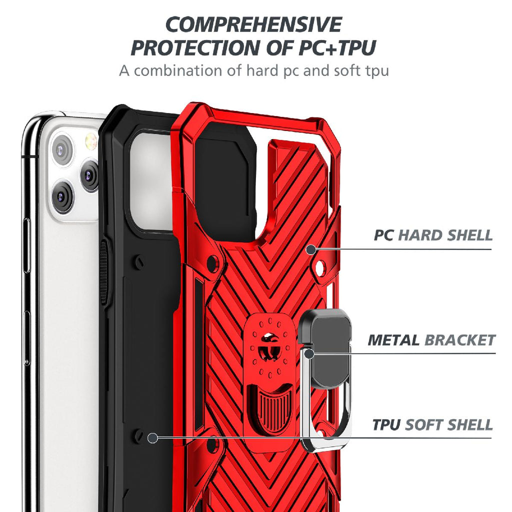 Iphone 12 Mini Kickstand Anti-Shock And Anti Falling Case In Red