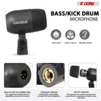 Drum Microphone Kit 7Pc All Metal Drummer Mics Tom/Snare & Cymbals Wired Instrument Drums Set