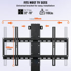 Motorized TV Lift Stroke Length 31 Inches Motorized TV Mount Fit for Max.60 Inch TV Lift with Remote Control Height Adjustable 42-73 Inch,Load Capacity 132 Lbs