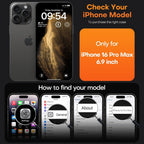 Entronix Bundle Compatible with iPhone 16 Pro Max - Guard Gripstand Case & 2 Clear Screen Protectors