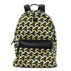 Cubic Monogram Medium Backpack Black Yellow