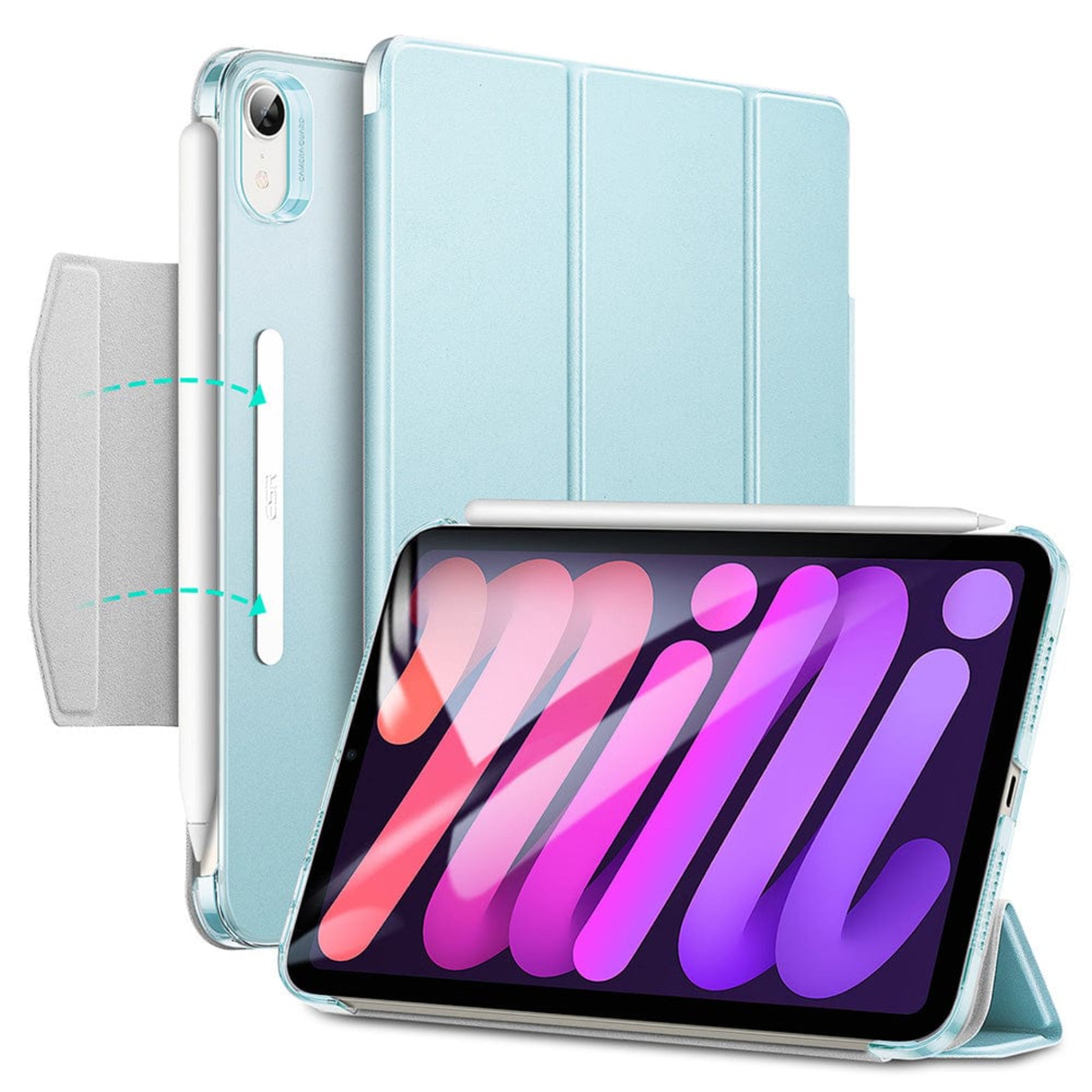 SAHARA - Venture Series Tri-Fold Magnetic Case - Apple iPad mini (A17 Pro) Apple iPad mini (6th Generation 2021)