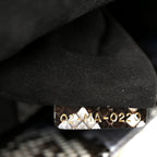Snakeskin Small Lady Dior Bleu Multicolor