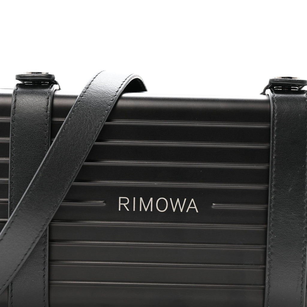 Matte Aluminum Personal Cross-Body Bag Black