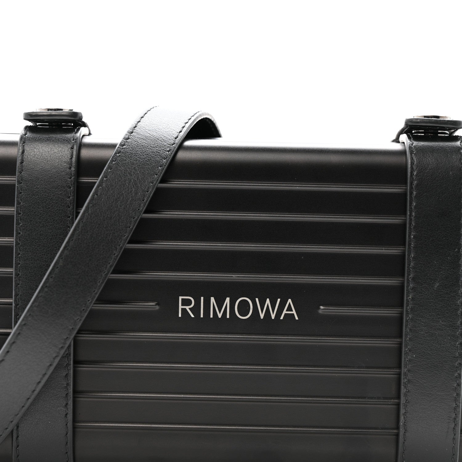 Matte Aluminum Personal Cross-Body Bag Black