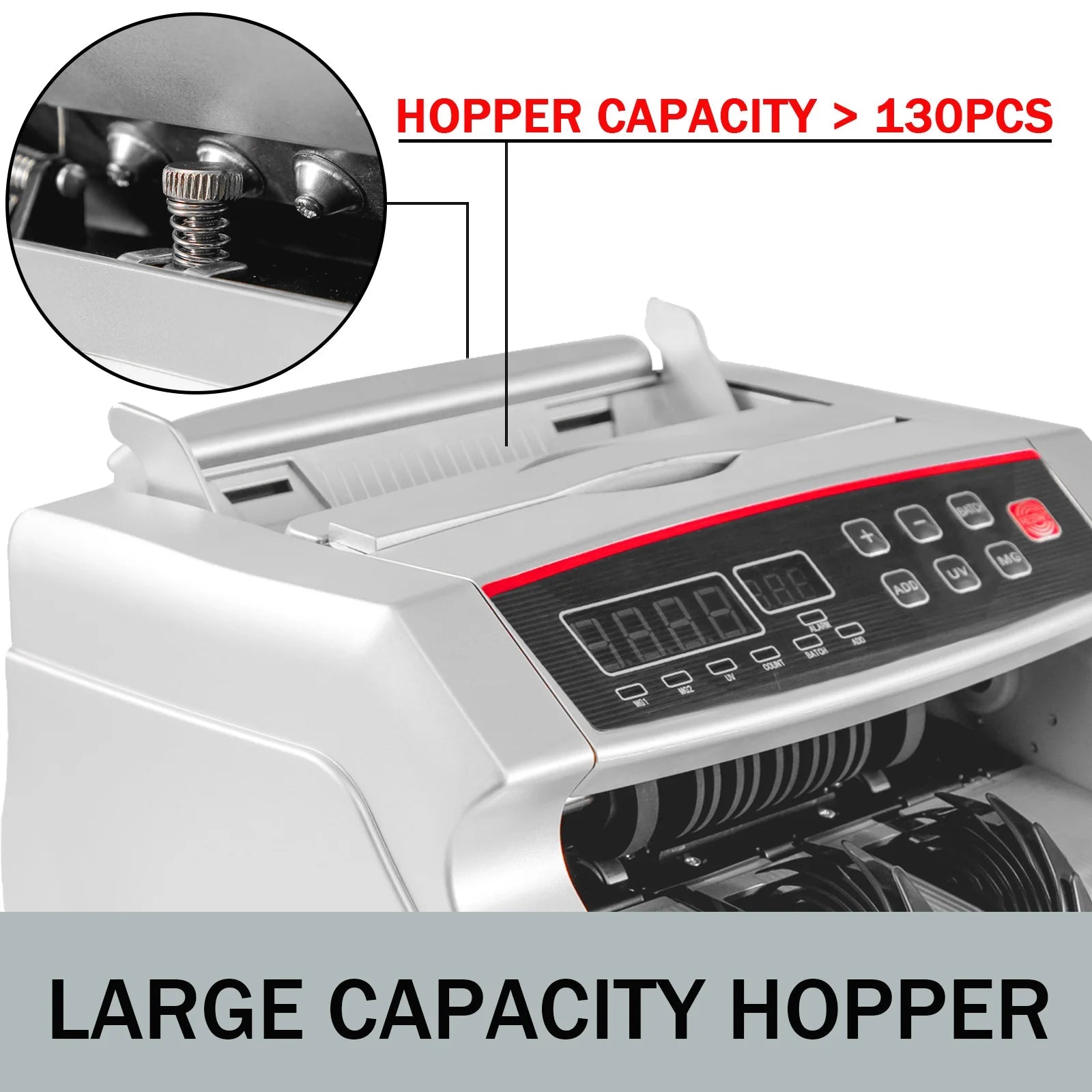 High-Speed 1000 Pcs/Min Money Counter with UV & MG Detection for Euros - Ideal for Banks and Retail Establishments