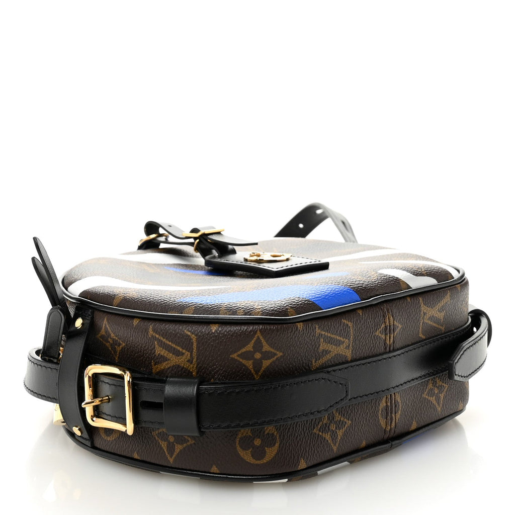 X LOL Monogram Boite Chapeau Souple Blue Silver