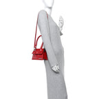 Glazed Calfskin Le Chiquito Boucle Moyen Red