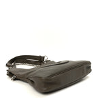Sakai Be Green Calfskin Diagonal Stitched Small Blondie Tote Craclet Brown