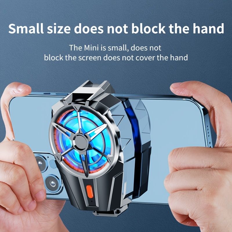 Phone Cooler For Gaming; Universal Phone Cooling Fan With Two Cooling Modes; Mobile Phone Radiator Case with Battery