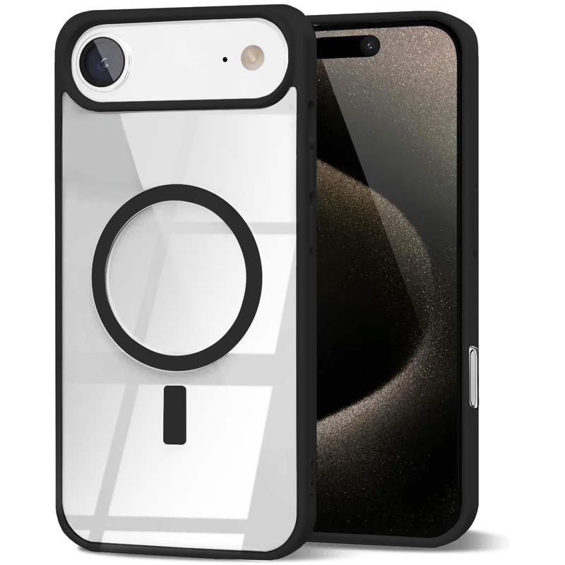Entronix [Magnetic] Case Compatible with iPhone 17 Air - [Clear Back] Soft Matte Frame