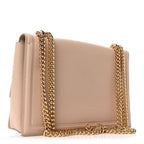Printed Calfskin Ginny Shoulder Bag Beige