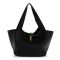 Grained Deerskin Bea Tote Black