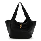 Grained Deerskin Bea Tote Black