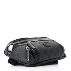 GG Supreme Monogram Textured Calfskin Retro Interlocking G Belt Bag Black
