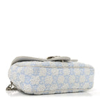 Sponge Boucle Matelasse Mini GG Marmont Shoulder Bag White Light Blue Grey
