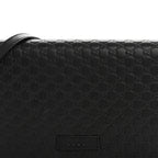 Microguccissima Crossbody Wallet Black