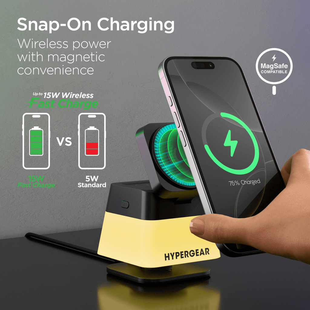 PowerFold Cube RGB 3-in-1 Wireless Charging Stand