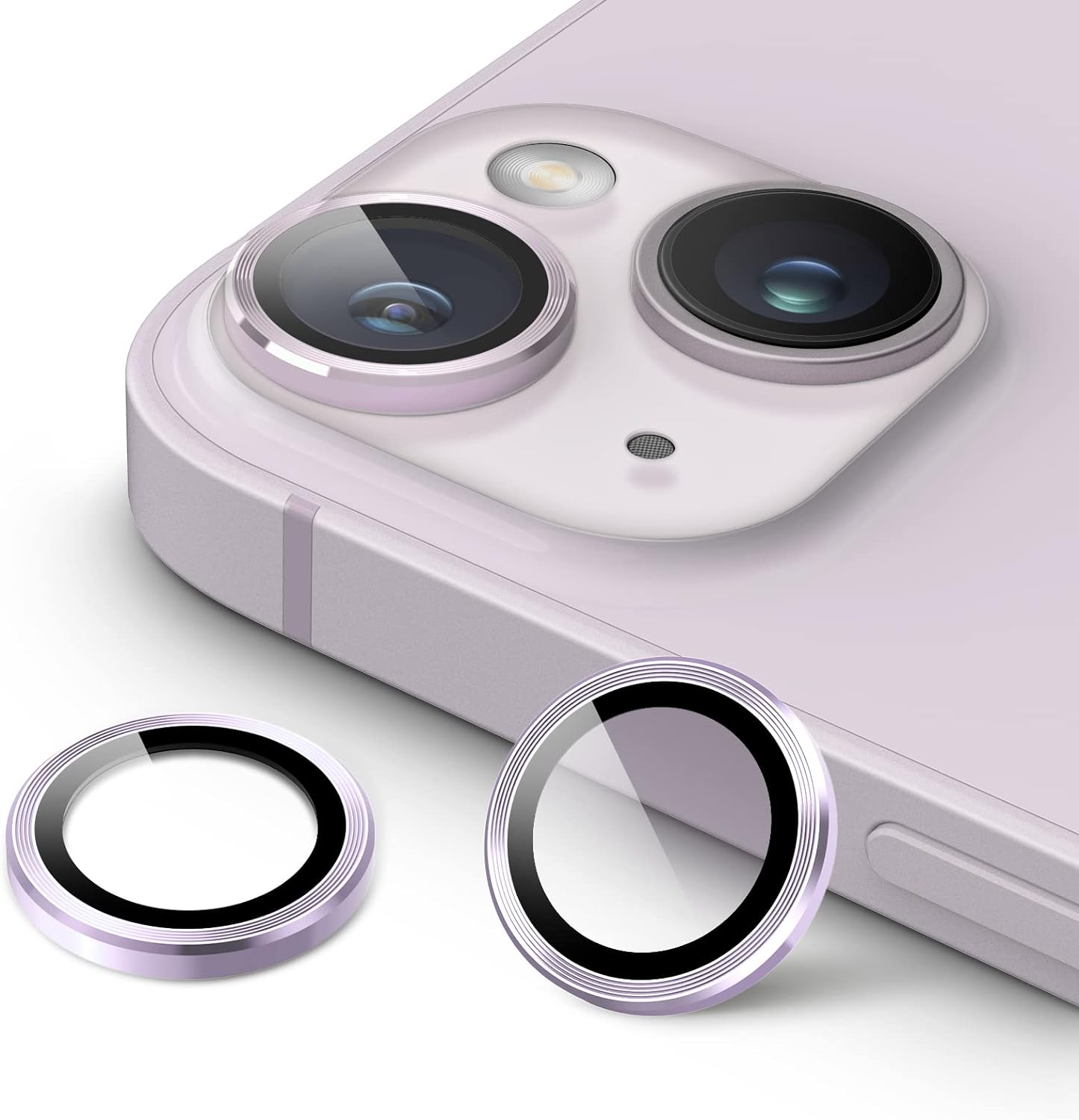 Entronix Camera Lens Protector Compatible with iPhone 15/15 Plus - Luxury Metal