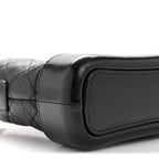 Aged Calfskin Quilted Small Gabrielle Hobo Black