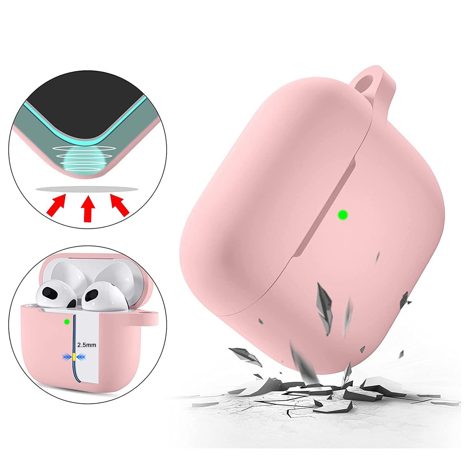 SAHARA - Pink Liquid Silicone Case - Apple AirPods 3