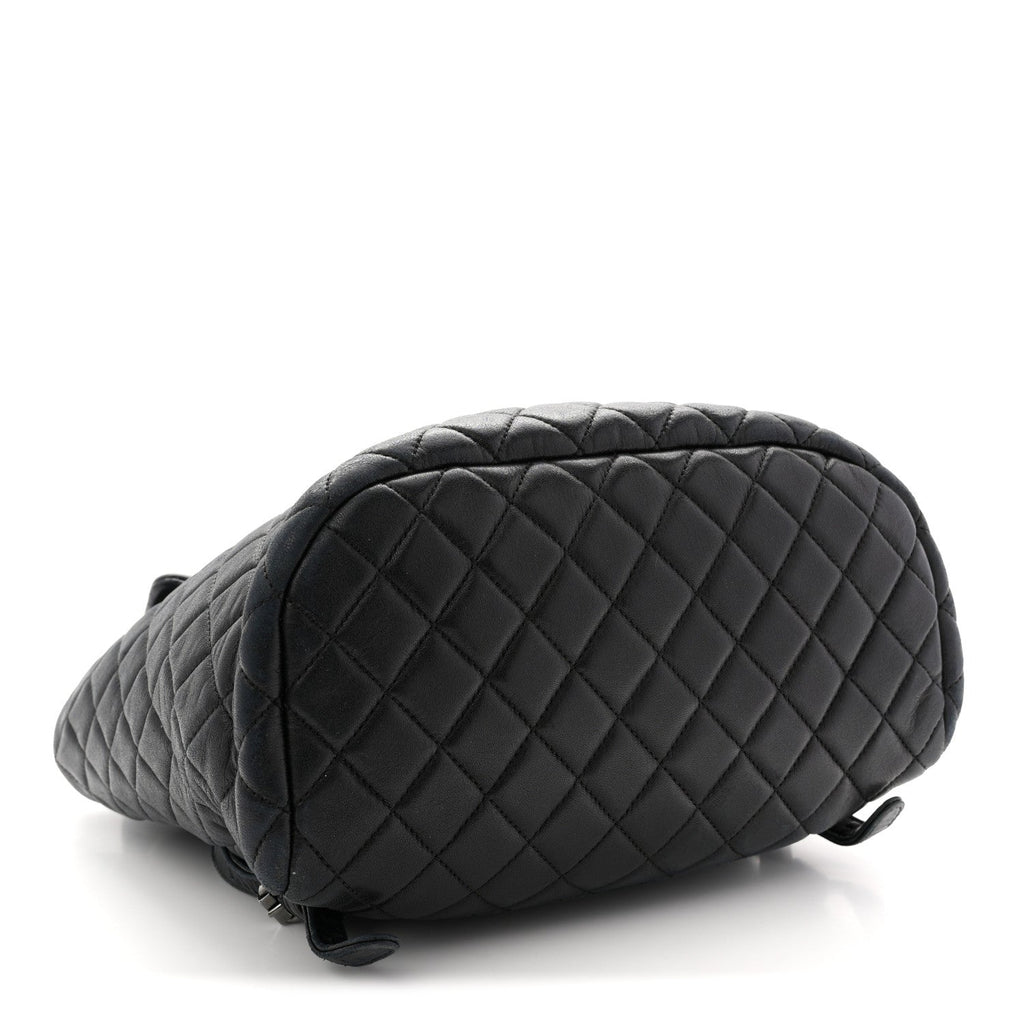 Calfskin Quilted Small Urban Spirit Backpack Black