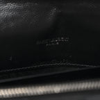 Grain De Poudre Matelasse Chevron Monogram Envelope Chain Wallet Black