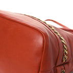 Calfskin Kira Convertible Bowler Bag Brick Red